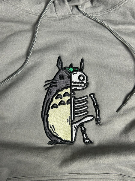 Half Skeleton Totoro Hoodie