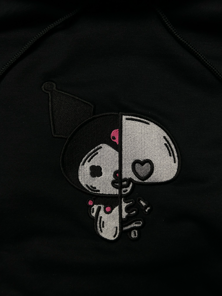 Half Skeleton Kuromi Hoodie