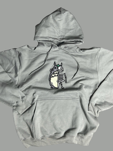 Half Skeleton Totoro Hoodie