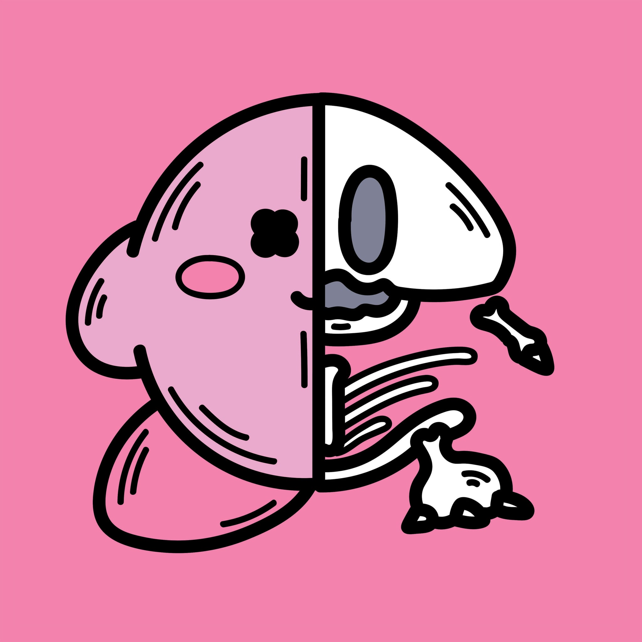 Half Skeleton Kirby