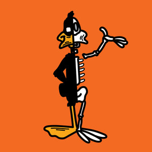 Half Skeleton Daffy Print