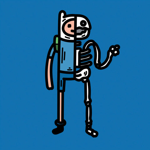 Half Skeleton Finn Print