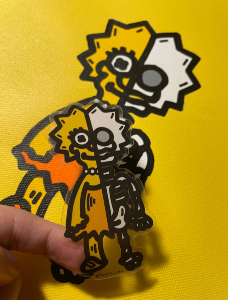 Clear Skeleton Simpson Sticker Pack