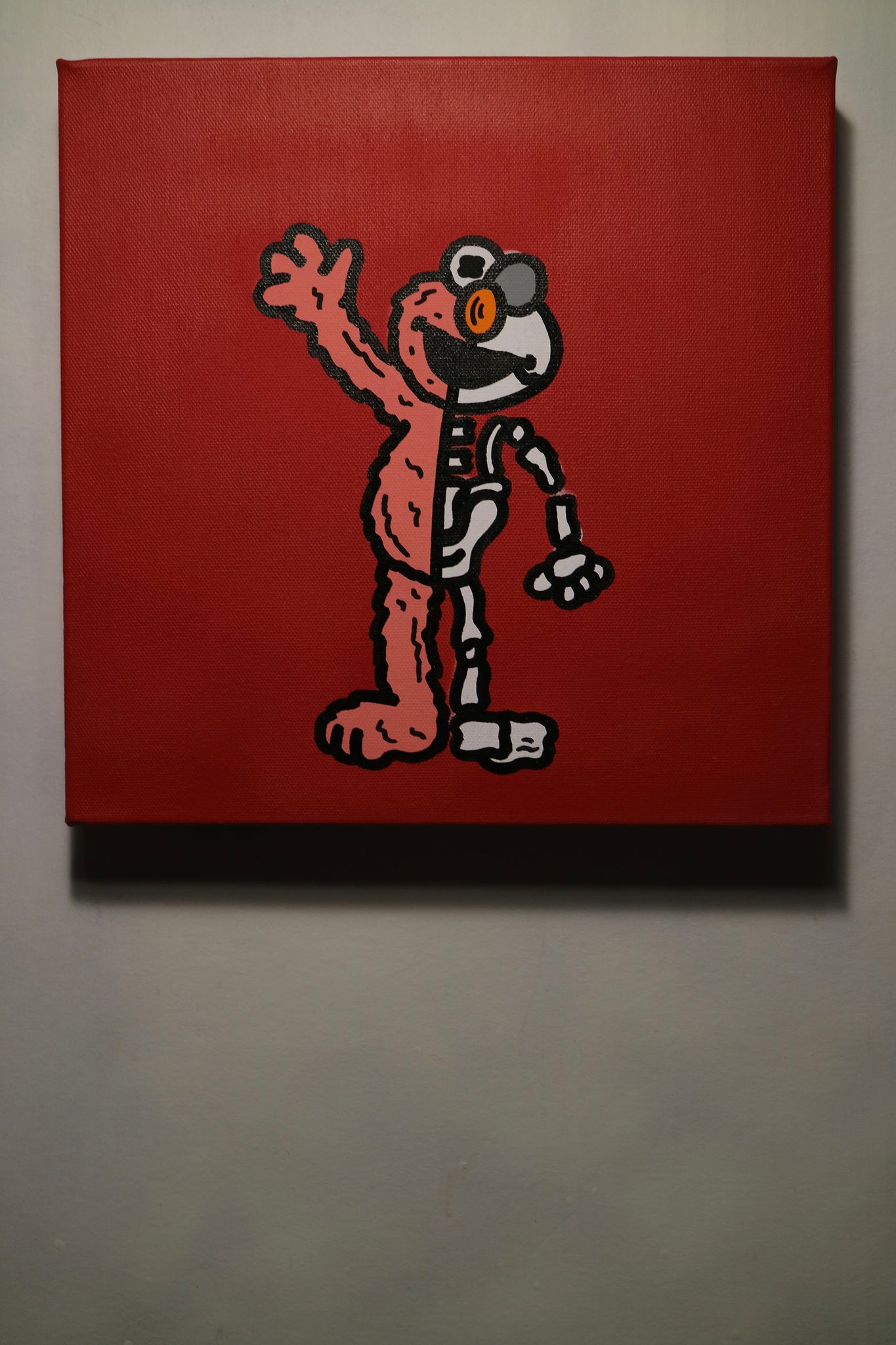 "Half Skeleton Elmo" Original Artwork