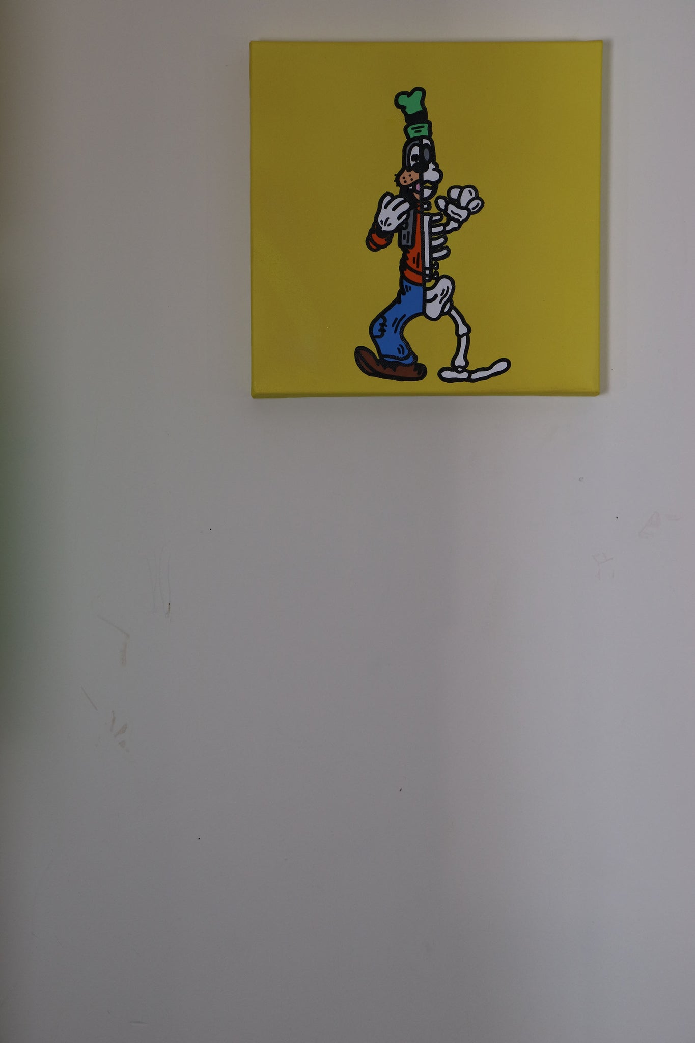 "Half Skeleton Goofy" 2021 Original Artwork