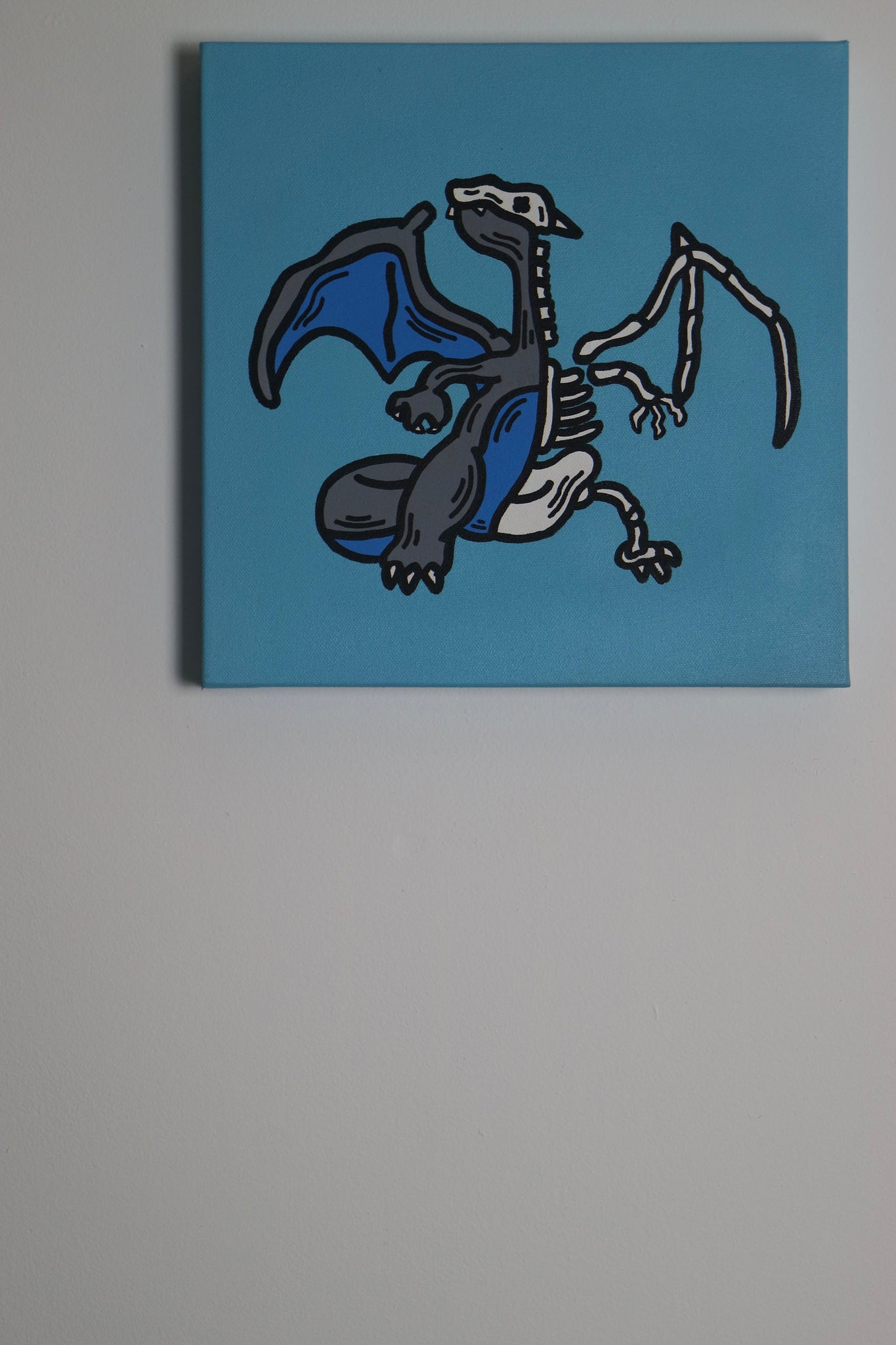 "Half Skeleton Charizard" Blue Edition 2021 Original Artwork