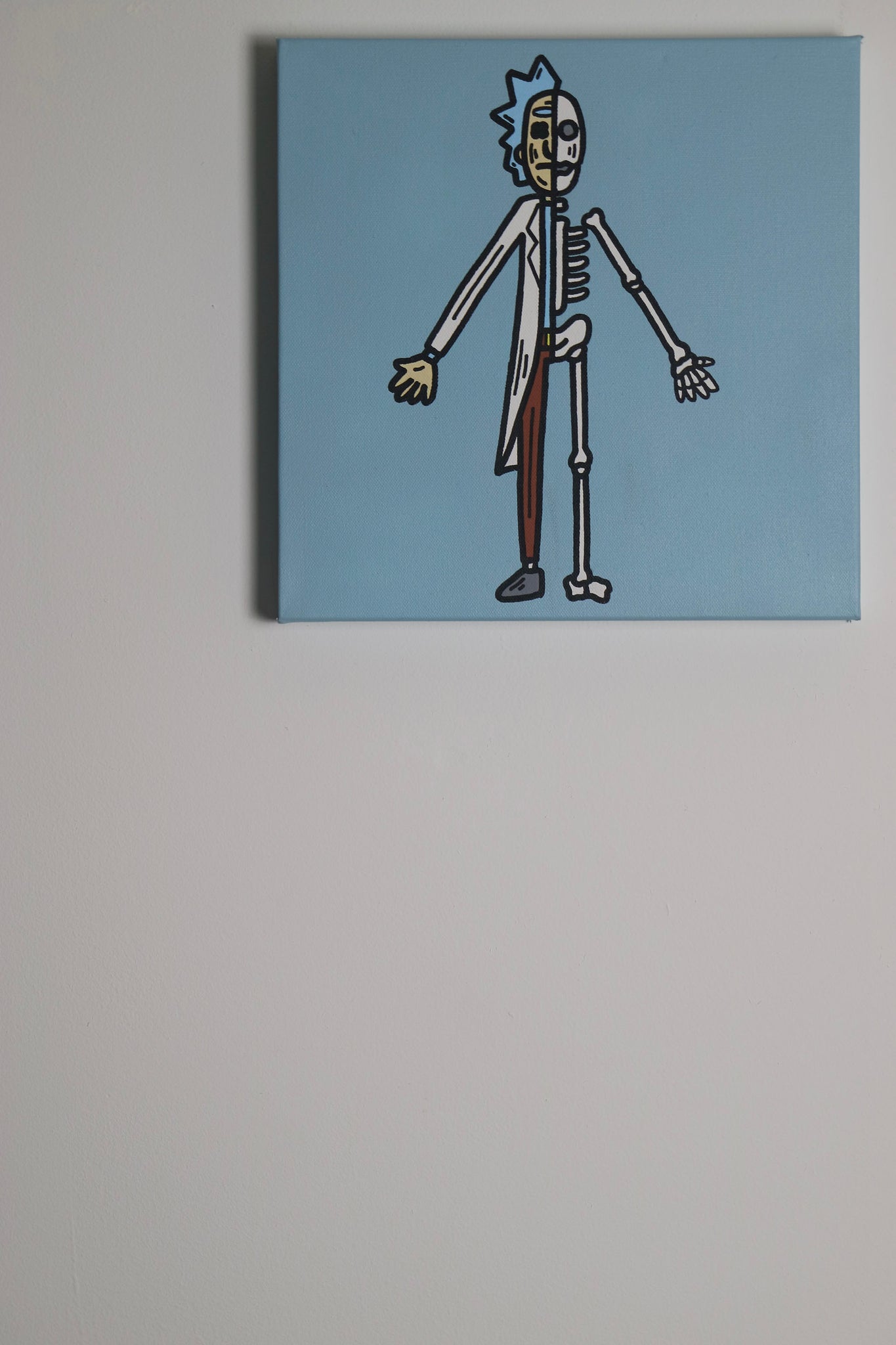 "Half Skeleton Rick" 2021 Original Artwork
