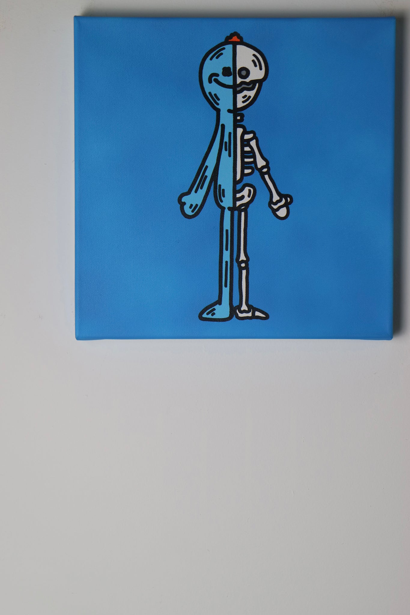 "Half Skeleton Mr.Meeseeks" 2021 Original Artwork