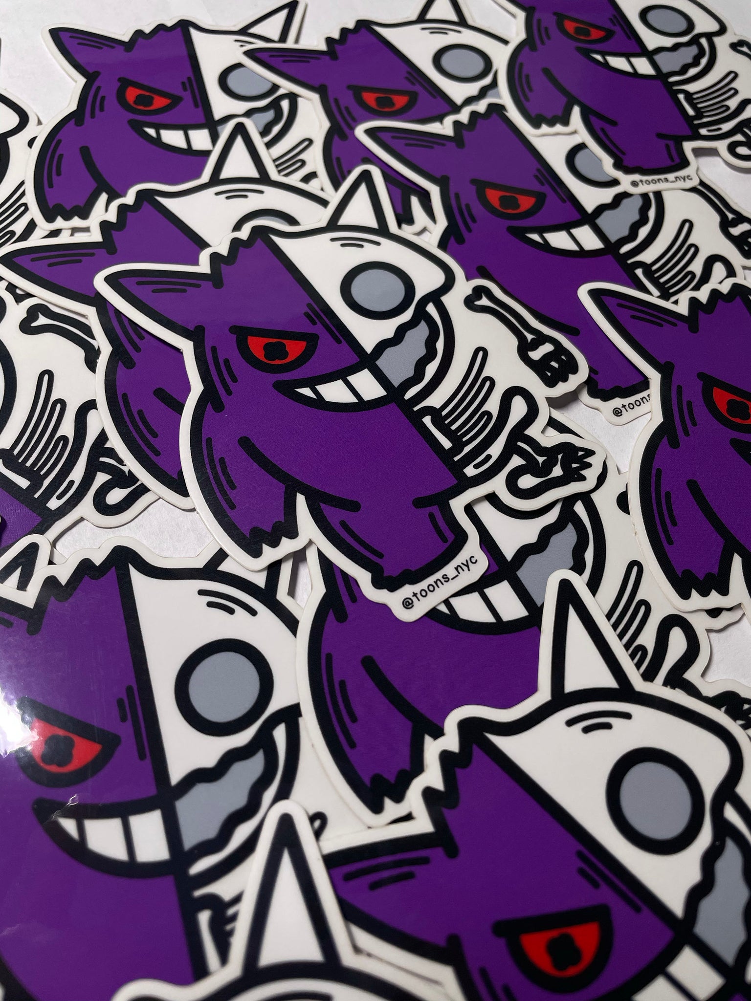 Half Skeleton Gengar Sticker