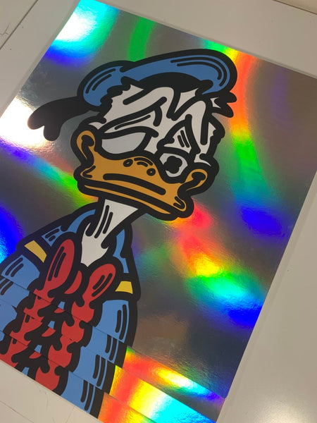 Limited Edition Donald Duck Holographic 12x12 Art Print