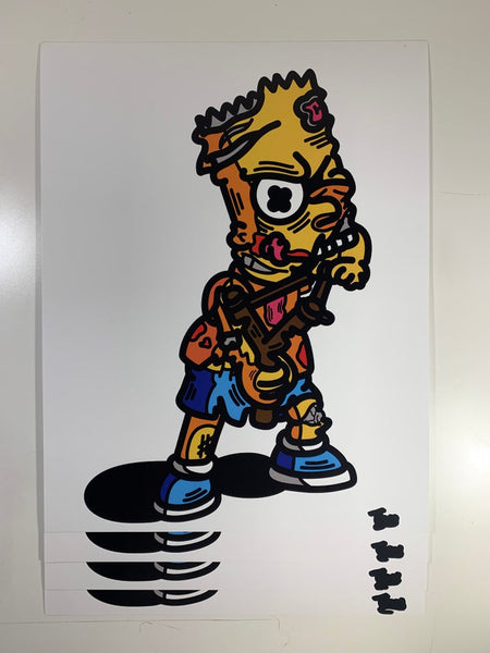 Zombie Bart Simpson 11x14 Art Print