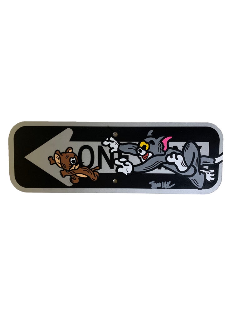 One Way Tom and Jerry Sign