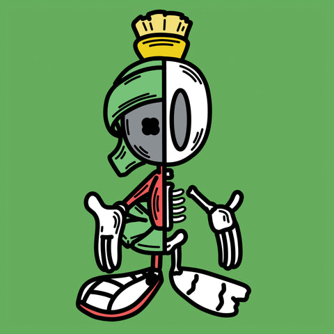 Half Skeleton Marvin Print