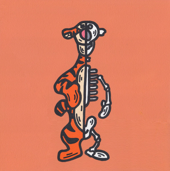 "Half Skeleton Tigger" 2021 Original Artwork